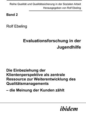 cover image of Evaluationsforschung in der Jugendhilfe